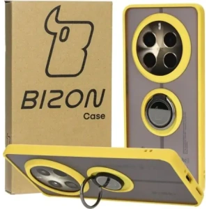 Buy Bizon Case Hybrid Ring Realme 12 Pro / 12 Pro+ smoky with a yellow frame - BIZ4932 - {ean13} - Home Screen Store Europe