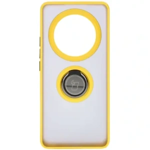 Buy Bizon Case Hybrid Ring Realme 12 Pro / 12 Pro+ smoky with a yellow frame - BIZ4932 - {ean13} - Home Screen Store Europe