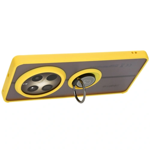 Buy Bizon Case Hybrid Ring Realme 12 Pro / 12 Pro+ smoky with a yellow frame - BIZ4932 - {ean13} - Home Screen Store Europe