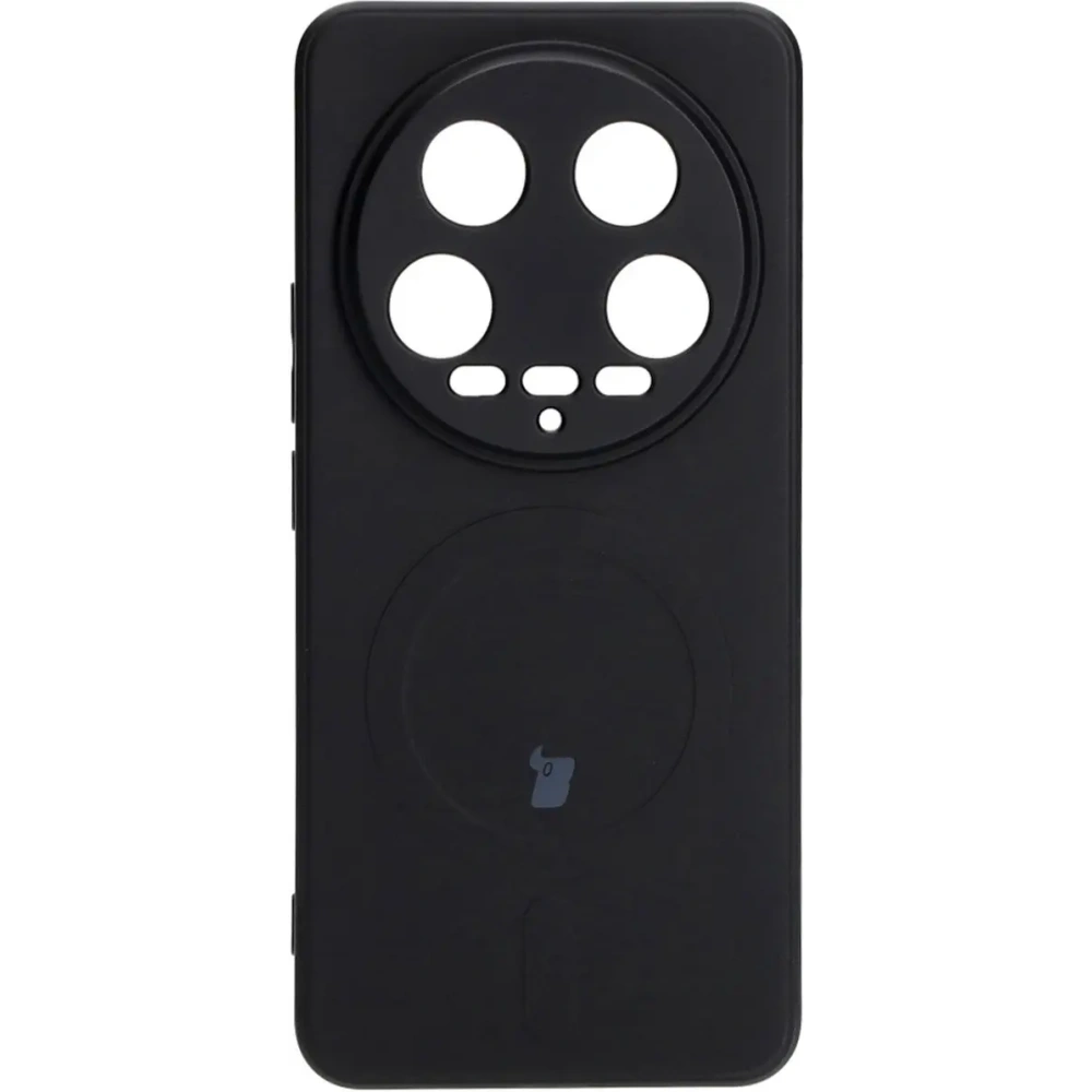 Etui Bizon Case Silicone Magnetic Sq do Xiaomi 14 Ultra czarne
