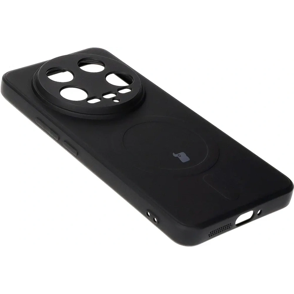 Etui Bizon Case Silicone Magnetic Sq do Xiaomi 14 Ultra czarne