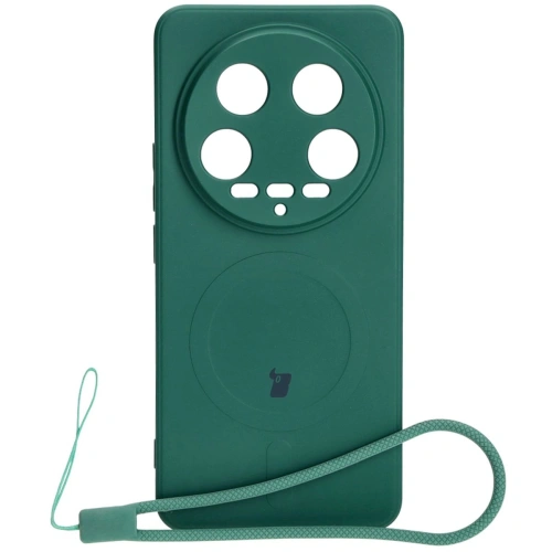 Kup Bizon Case Silikon Magnetic Sq Xiaomi 14 Ultra dunkelgrün - BIZ5507 - {ean13} - Sklep Home Screen
