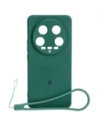 Etui Bizon Case Silicone Magnetic Sq do Xiaomi 14 Ultra tmavě zelené