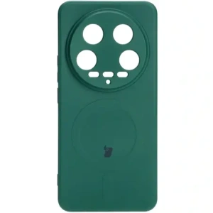 Kup Bizon Case Silikon Magnetic Sq Xiaomi 14 Ultra dunkelgrün - BIZ5507 - {ean13} - Sklep Home Screen