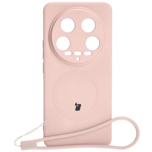 Kup Etui Bizon Case Silicone Magnetic Sq do Xiaomi 14 Ultra jasnoróżowe - BIZ5508 - {ean13} - Sklep Home Screen
