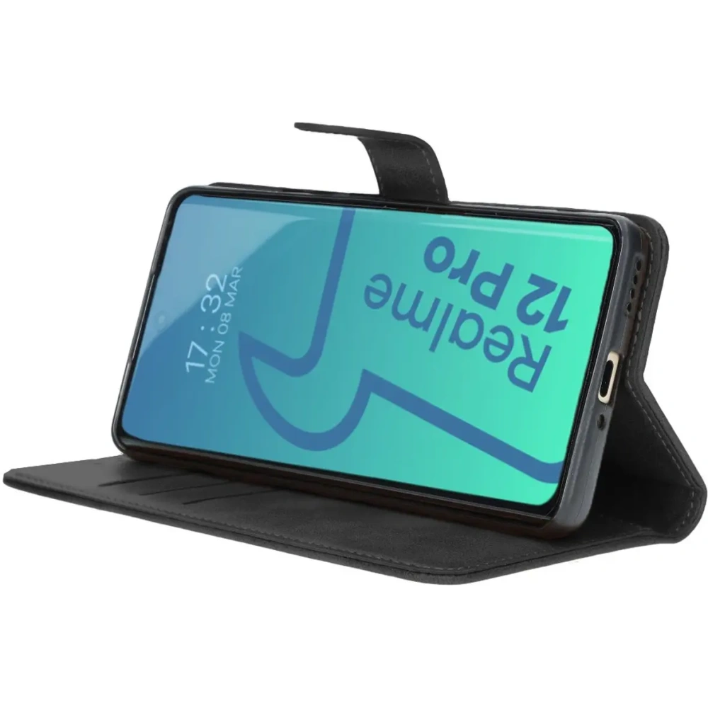 Etui z klapką Bizon Case Pocket do Realme 12 Pro / 12 Pro+ czarne