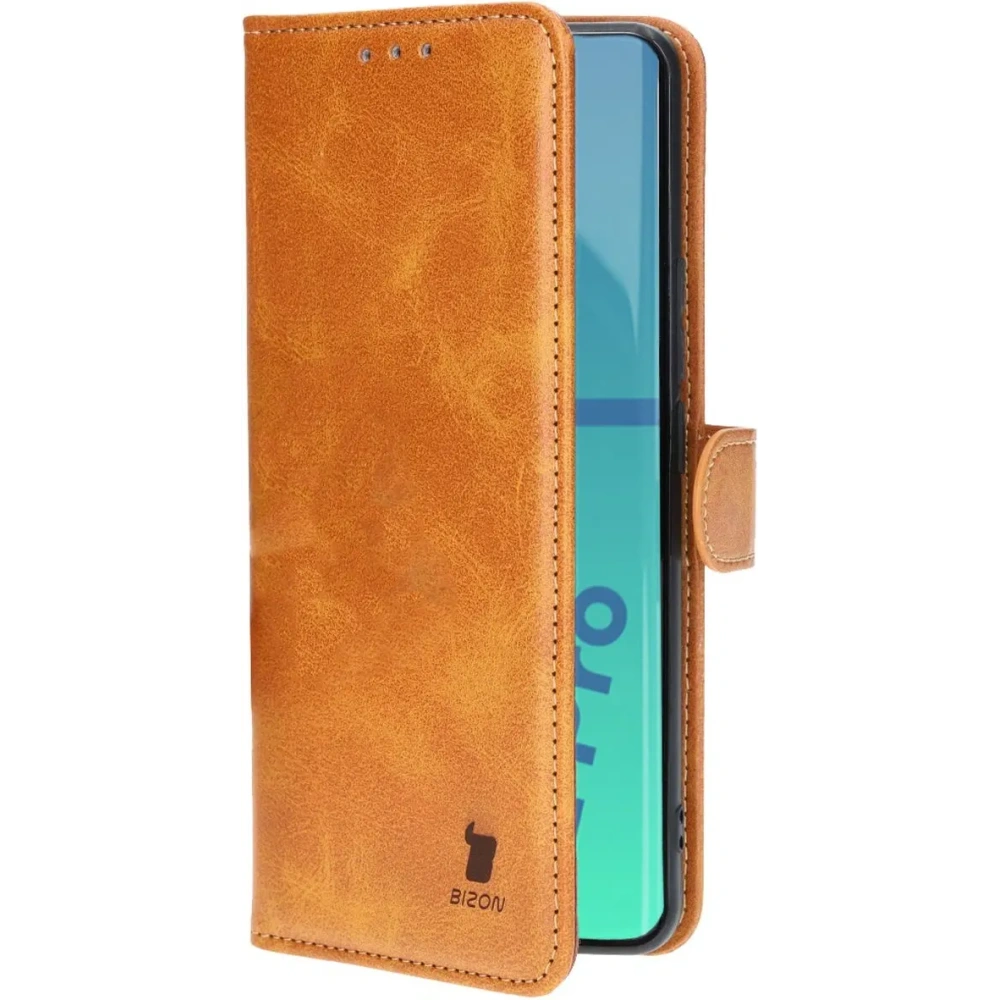 Etui z klapką Bizon Case Pocket do Realme 12 Pro / 12 Pro+ brązowe