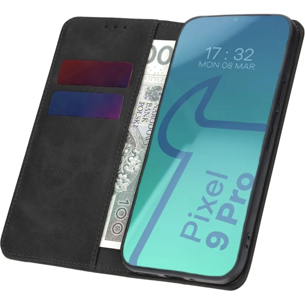 Etui z klapką Bizon Case Pocket Pro do Google Pixel 9 Pro czarne