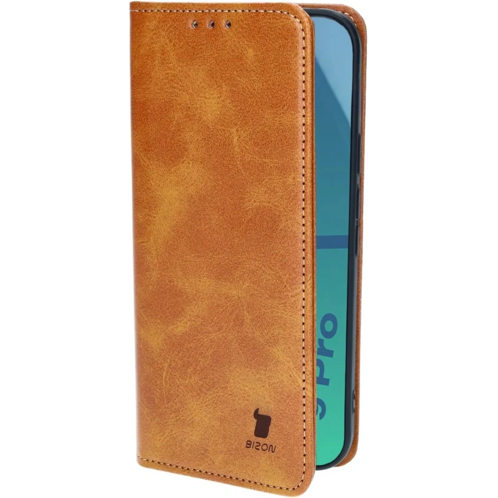 Etui z klapką Bizon Case Pocket Pro do Google Pixel 9 Pro XL brązowe
