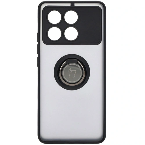 Buy Bizon Case Hybrid Ring Xiaomi Poco X6 Pro smoky with a black frame - BIZ4945 - {ean13} - Home Screen Store Europe