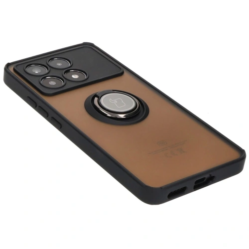 Buy Bizon Case Hybrid Ring Xiaomi Poco X6 Pro smoky with a black frame - BIZ4945 - {ean13} - Home Screen Store Europe