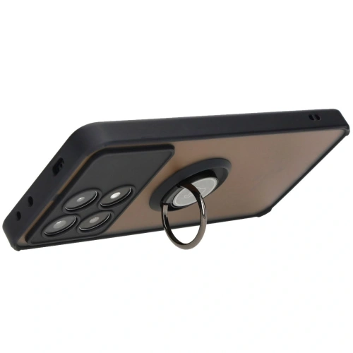 Buy Bizon Case Hybrid Ring Xiaomi Poco X6 Pro smoky with a black frame - BIZ4945 - {ean13} - Home Screen Store Europe