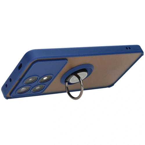 Kup Bizon Case Hybrid Ring Xiaomi Poco X6 Pro fumuriu cu un cadru albastru închis - BIZ4946 - {ean13} - Sklep Home Screen