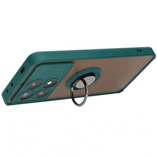 Buy Bizon Case Hybrid Ring Xiaomi Poco X6 Pro smoky with a dark green frame - BIZ4947 - {ean13} - Home Screen Store Europe