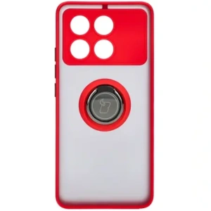 Kup Etui z uchwytem na palec Bizon Case Hybrid Ring do Xiaomi Poco X6 Pro przydymione z czerwoną ramką - BIZ5519 - {ean13} - Sklep Home Screen