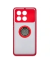 Buy Bizon Case Hybrid Ring Xiaomi Poco X6 Pro smoky with a red frame - BIZ5519 - {ean13} - Home Screen Store Europe
