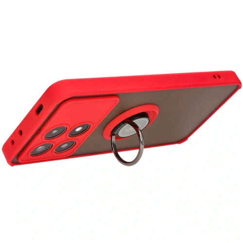 Buy Bizon Case Hybrid Ring Xiaomi Poco X6 Pro smoky with a red frame - BIZ5519 - {ean13} - Home Screen Store Europe