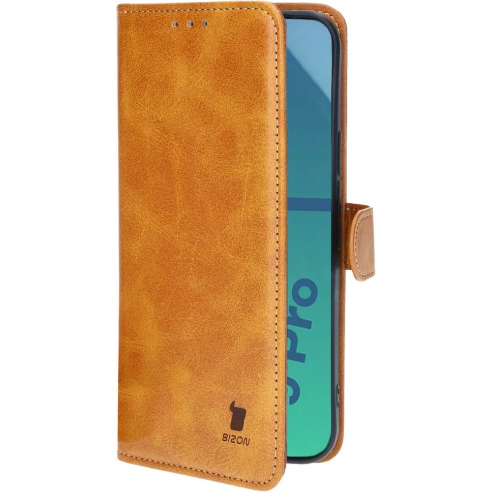 Etui Bizon Case Pocket do Google Pixel 9 Pro XL brązowe