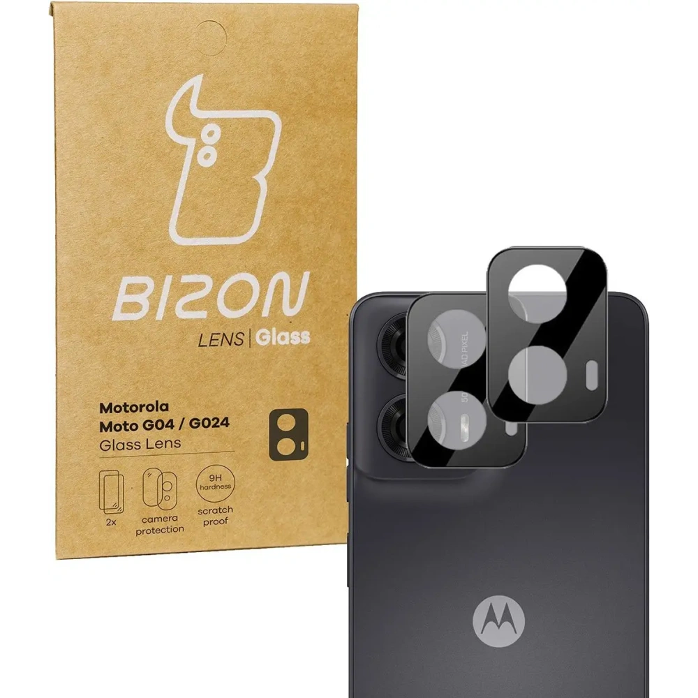 Szkło na aparat Bizon Glass Lens do Motorola Moto G04 / G24 [2 PACK]
