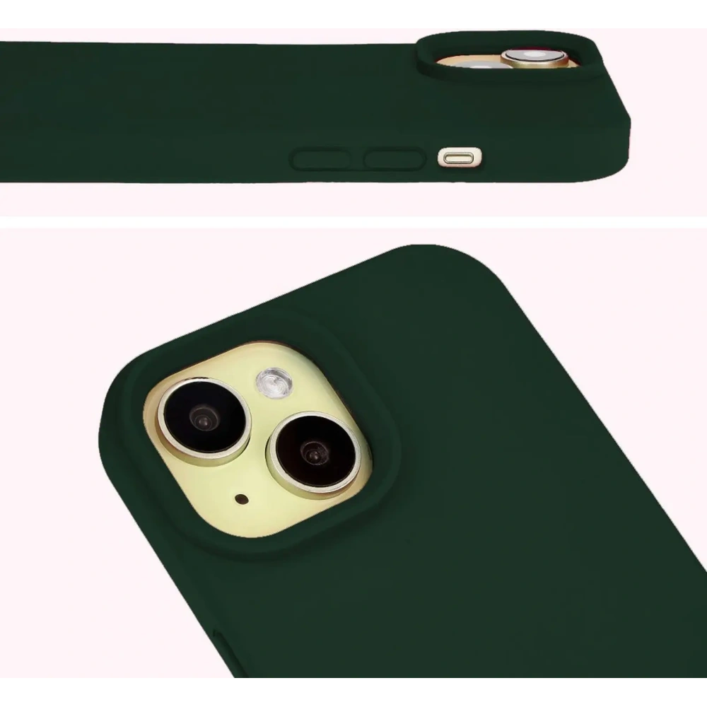 Etui silikonowe Bizon Soft Case do Apple iPhone 15 ciemnozielone