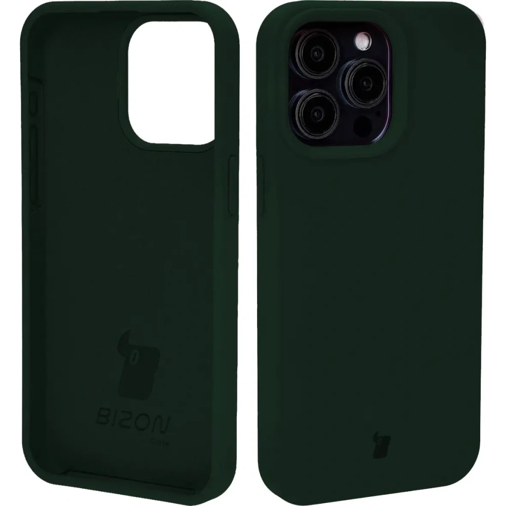 Etui silikonowe Bizon Soft Case do Apple iPhone 15 Pro Max ciemnozielone