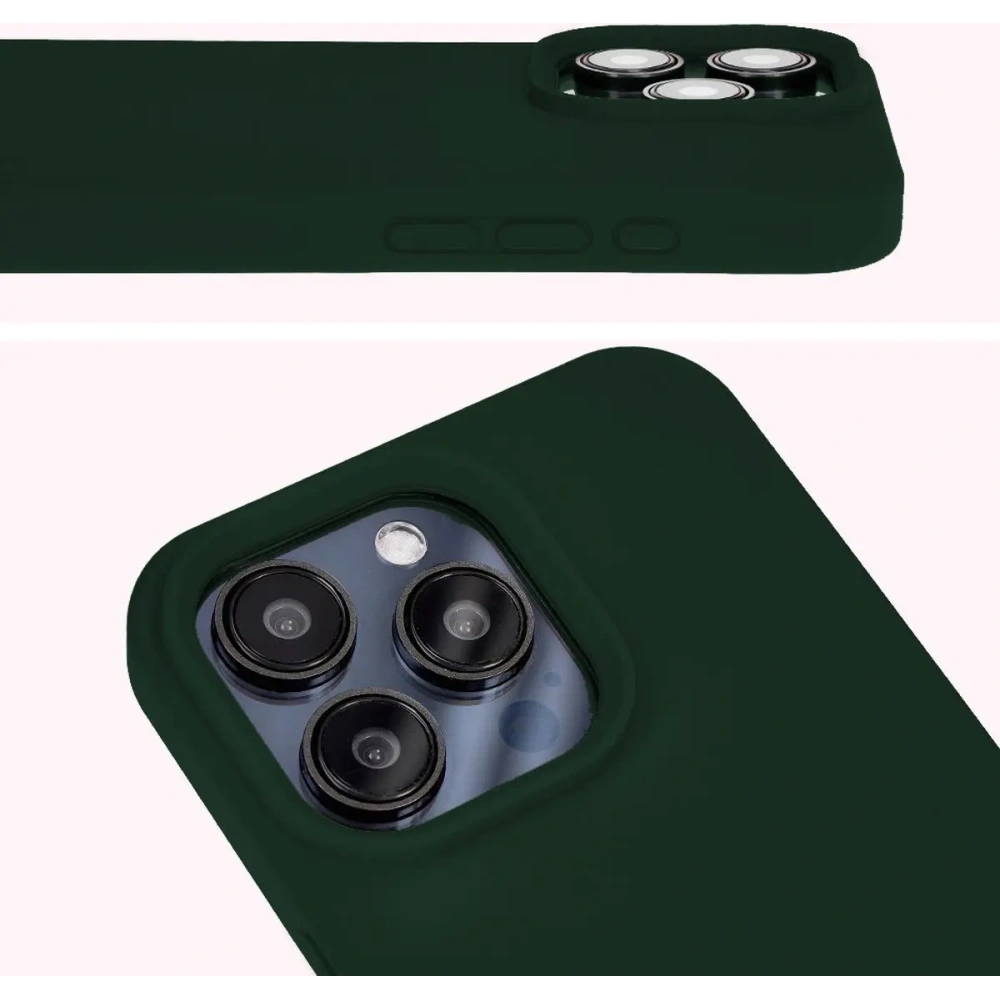 Etui silikonowe Bizon Soft Case do Apple iPhone 15 Pro Max ciemnozielone