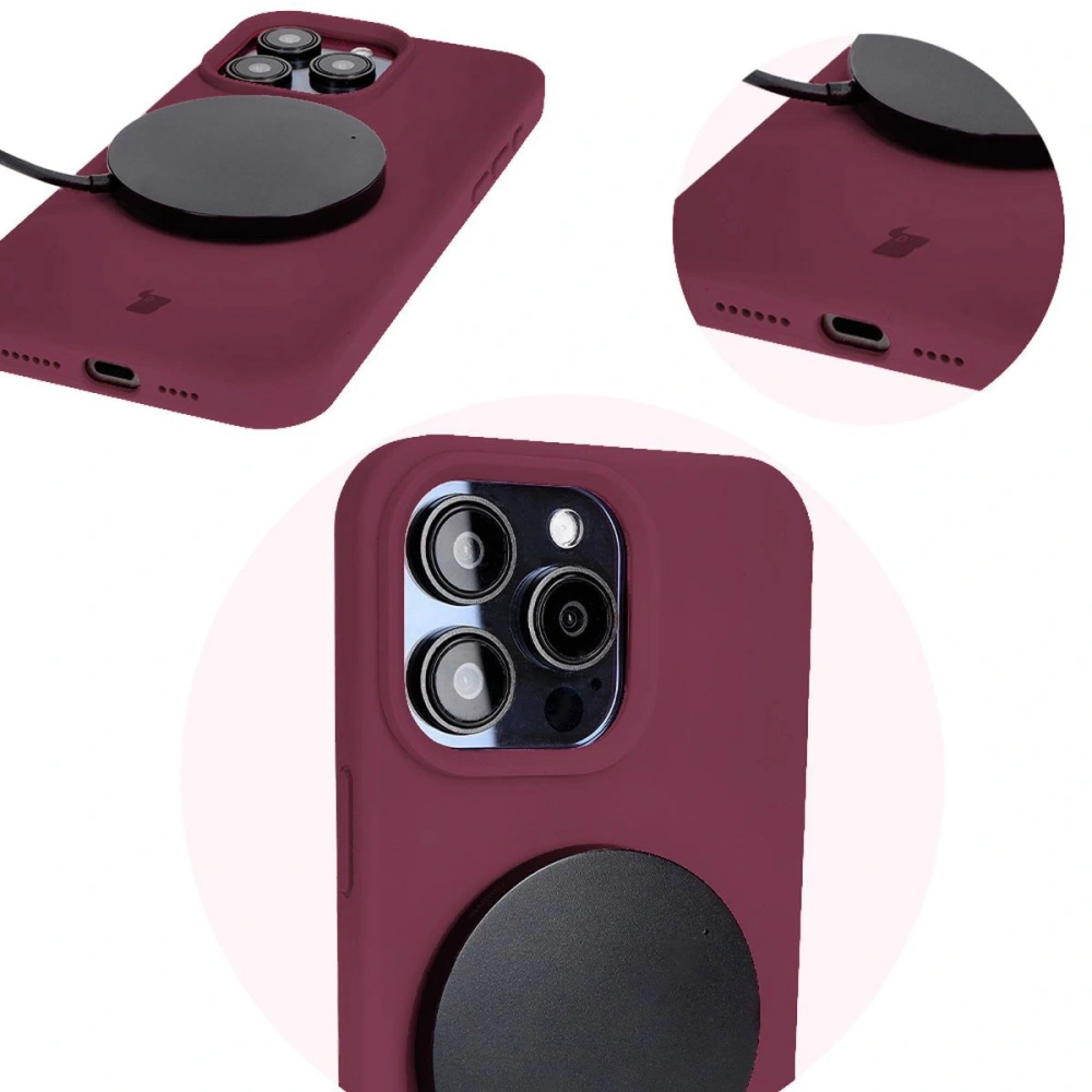 Etui silikonowe Bizon Soft Case do Apple iPhone 15 Pro Max ciemnofioletowe