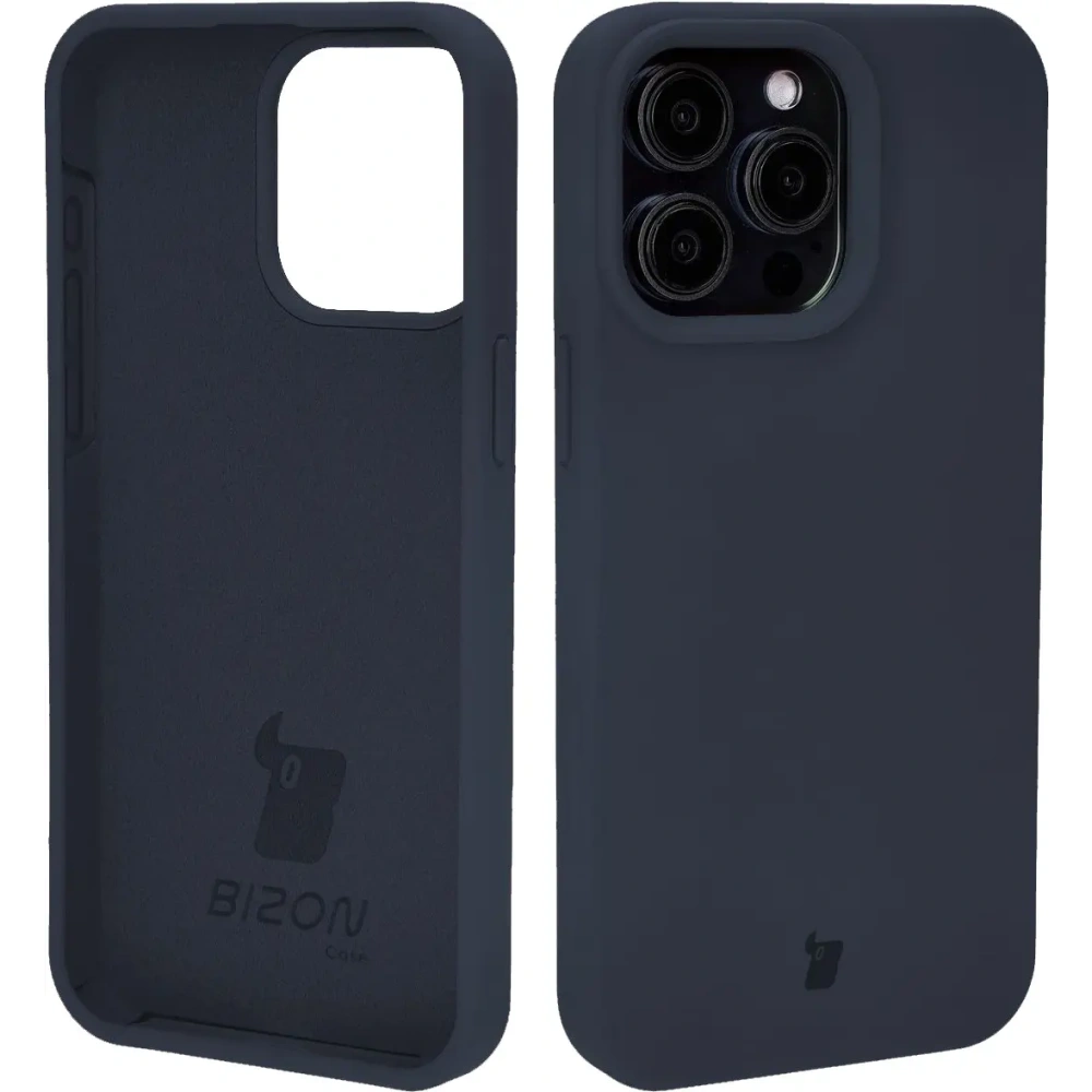 Etui silikonowe Bizon Soft Case do Apple iPhone 15 Pro Max ciemnoniebieskie