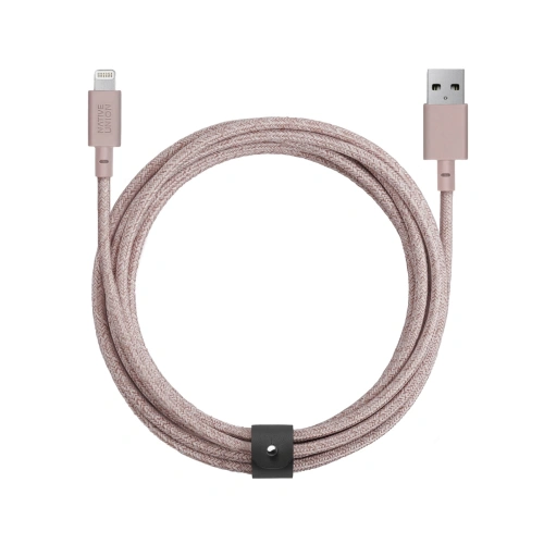 Kup Native Union Gürtelkabel Lightning mit Lederschließe 3m (rosa) - NTU018RS - {ean13} - Sklep Home Screen