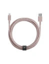 Native Union Gürtelkabel Lightning mit Lederschließe 3m (rosa)