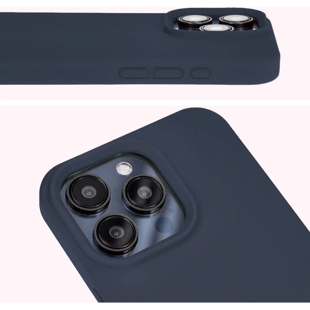 Etui silikonowe Bizon Soft Case do Apple iPhone 15 Pro Max ciemnoniebieskie