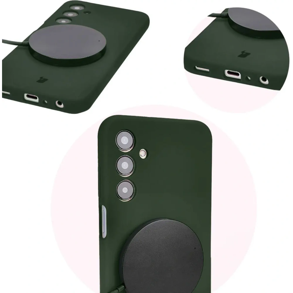 Etui silikonowe Bizon Soft Case do Samsung Galaxy A25 5G ciemnozielone