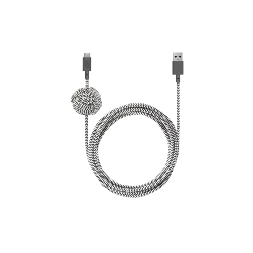 Kup Kabel Native Union Night Cable USB-C cu nod de 3m (zebra) - NTU022ZEB - {ean13} - Sklep Home Screen