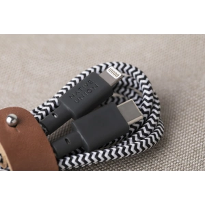 Buy Native Union Belt Cable USB-C to Lightning 1.2m (zebra) - NTU023ZEB - {ean13} - Home Screen Store Europe