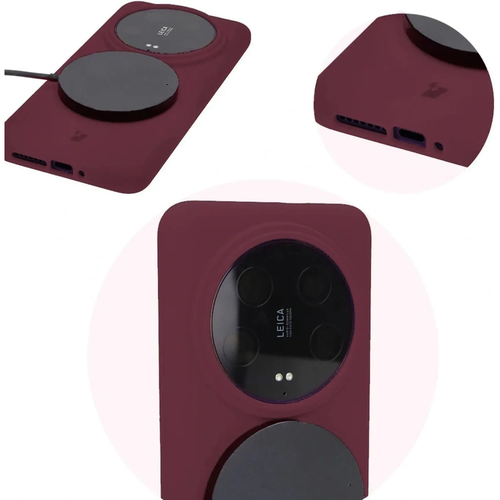 Etui silikonowe Bizon Soft Case do Xiaomi 14 Ultra ciemnofioletowe