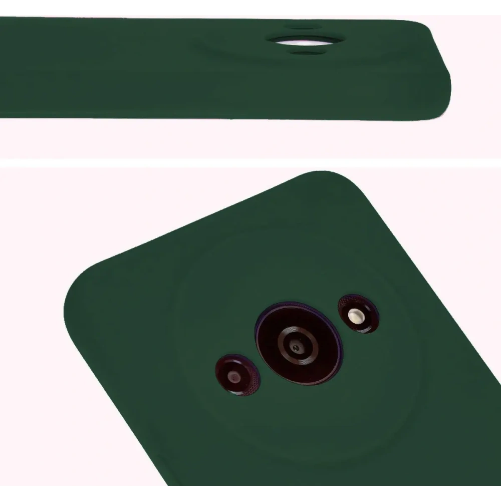 Etui silikonowe Bizon Soft Case do Xiaomi Redmi A3 4G ciemnozielone