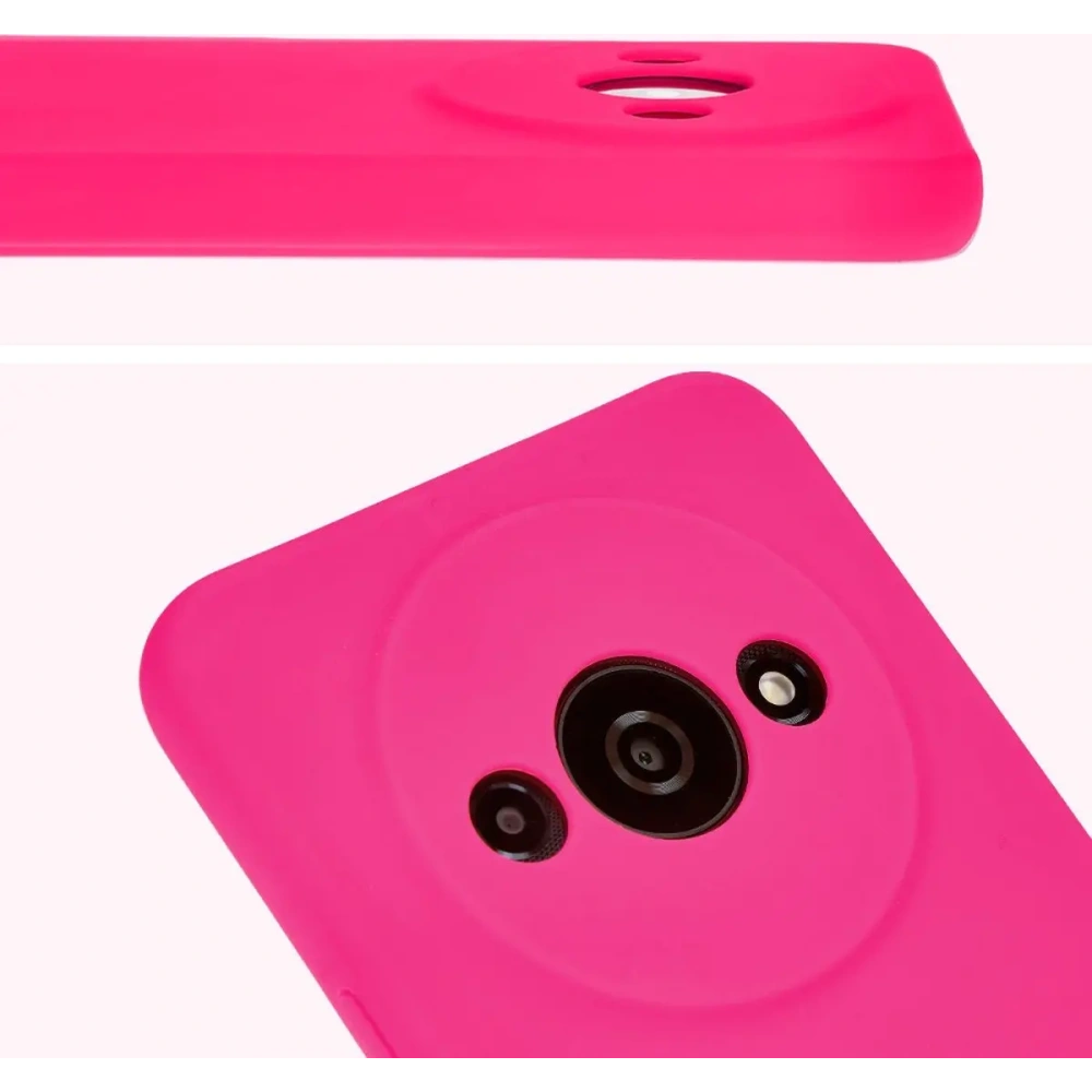 Etui silikonowe Bizon Soft Case do Xiaomi Redmi A3 4G neonowo-różowe