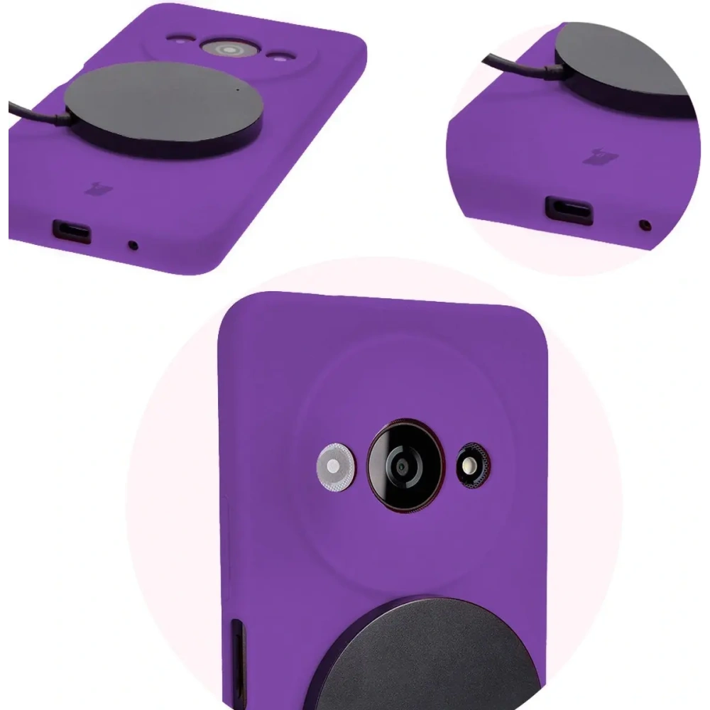 Etui silikonowe Bizon Soft Case do Xiaomi Redmi A3 4G fioletowe