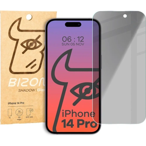 Kup Prywatyzujące szkło hartowane Bizon Glass Clear Shadow do Apple iPhone 14 Pro przyciemniane - BIZ5553 - {ean13} - Sklep Home Screen