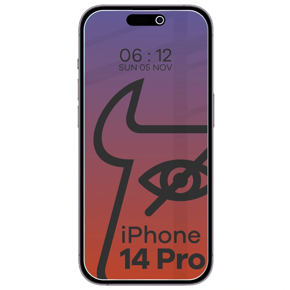 Prywatyzujące szkło hartowane Bizon Glass Clear Shadow do Apple iPhone 14 Pro przyciemniane
