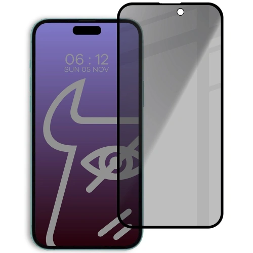 Kup Prywatyzující tvrzené sklo Bizon Glass Edge Shadow pro Apple iPhone 15 Plus z černým rámečkem. - BIZ4984 - {ean13} - Sklep Home Screen