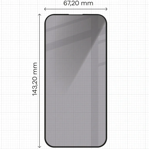 Buy Bizon Glass Edge Shadow Apple iPhone 15 Pro tinted with a black frame - BIZ5556 - {ean13} - Home Screen Store Europe