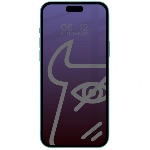 Buy Bizon Glass Edge Shadow Apple iPhone 15 Pro tinted with a black frame - BIZ5556 - {ean13} - Home Screen Store Europe