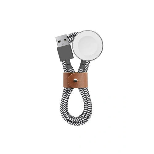 Kup Cablul Native Union Belt Cable Apple Watch cu închidere din piele 1,2m (zebra) - NTU030ZEB - {ean13} - Sklep Home Screen