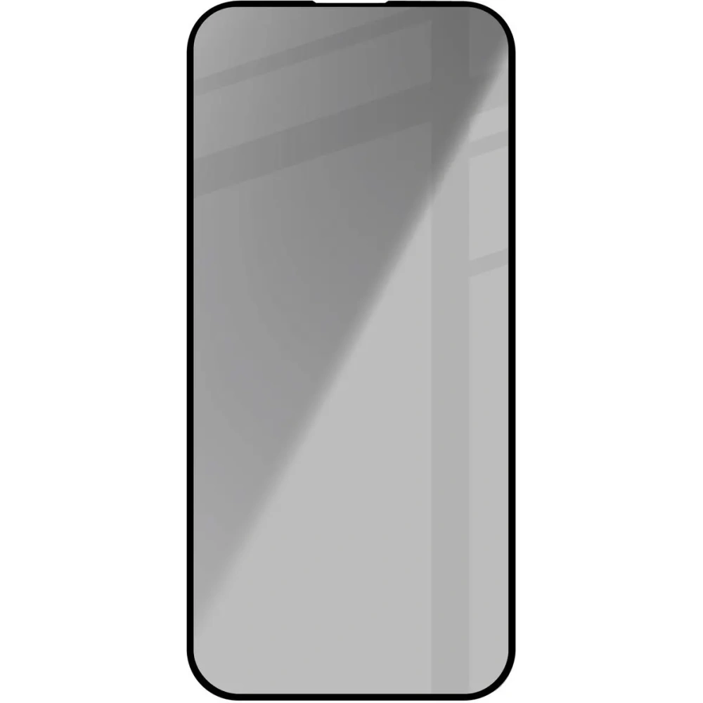 Prywatyzujące szkło hartowane Bizon Glass Edge Shadow do Apple iPhone 15 Pro przyciemniane z czarną ramką