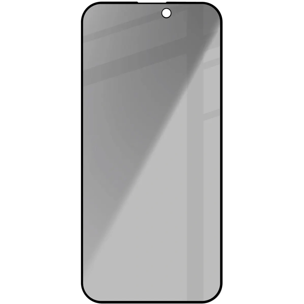 Prywatyzujące szkło hartowane Bizon Glass Edge Shadow do Apple iPhone 15 Pro Max przyciemniane z czarną ramką