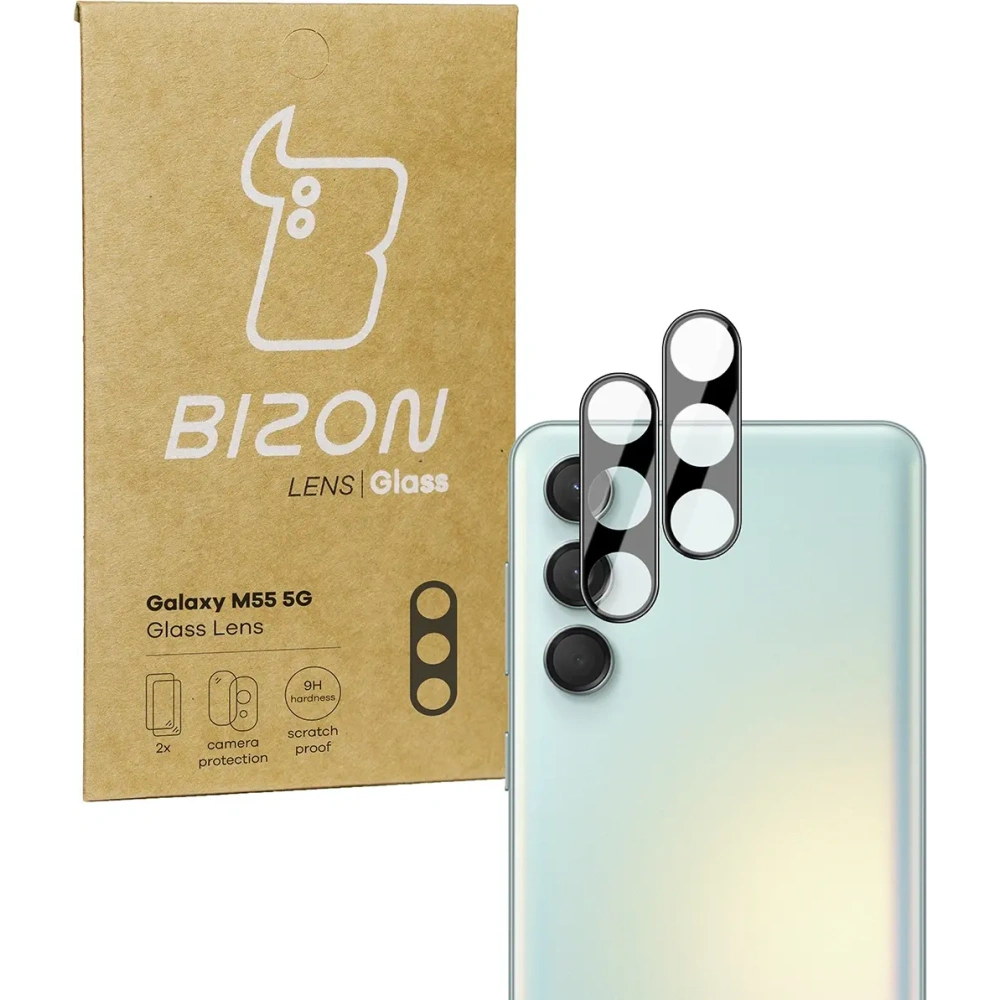 Szkło na aparat Bizon Glass Lens do Samsung Galaxy M55 5G [2 PACK]