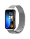 Pasek Bizon Strap Watch Chain do Huawei Band 9 / Band 8 srebrny