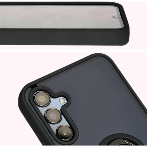 Kup Etui z uchwytem na palec Bizon Case Hybrid Ring do Samsung Galaxy M15 5G przydymione z czarną ramką - BIZ5576 - {ean13} - Sklep Home Screen