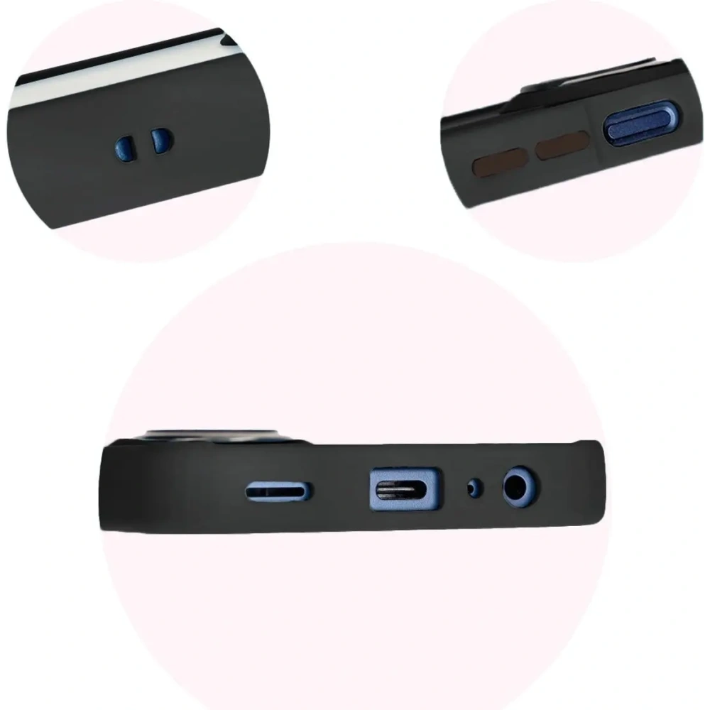 Etui z uchwytem na palec Bizon Case Hybrid Ring do Samsung Galaxy M15 5G przydymione z czarną ramką